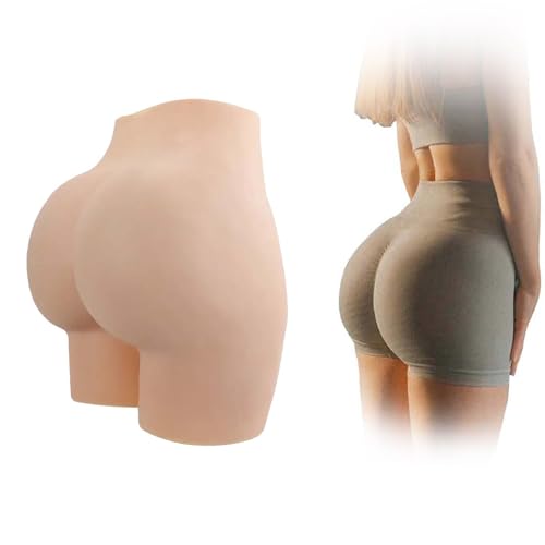 Adima Realistische Vollsilikon-Po-Hose Hüftverstärker-Shapewear-Lifting-Höschen Gepolsterte Hüftshorts für Frauen-Po-Lifter,Braun,One Size von Adima