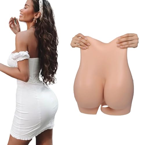 Adima Silikon Butt Shaper Control Shorts mit offenem Schritt Gesäß gepolstertes Push-Up Höschen Dicke Hüften Verbesserung für Drag Queen,Brown Color,L von Adima