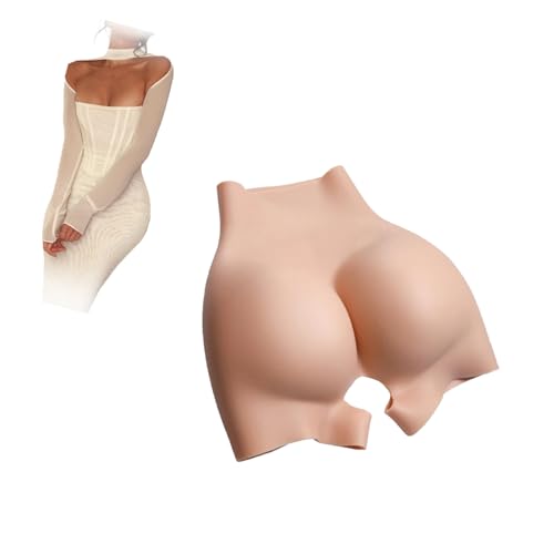 Adima Silikon Fake Butt Pants Hüfthebepads Shaper Control Shorts Gesäß Enhancer Push Up Hosen für Crossdresser,Bronze,M von Adima