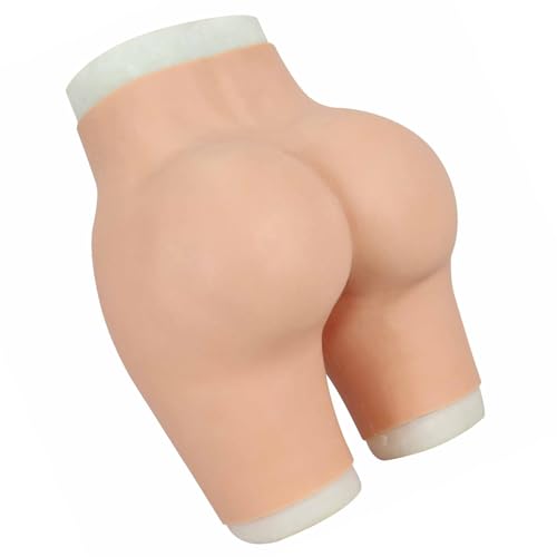 Adima Silikon Höschen Falsche Pussy Boxershorts Herren Verstecken Gaff Hüft Enhancer Unterwäsche Butt Shaper Shorts für Ladyboy,Girly White,Basic von Adima