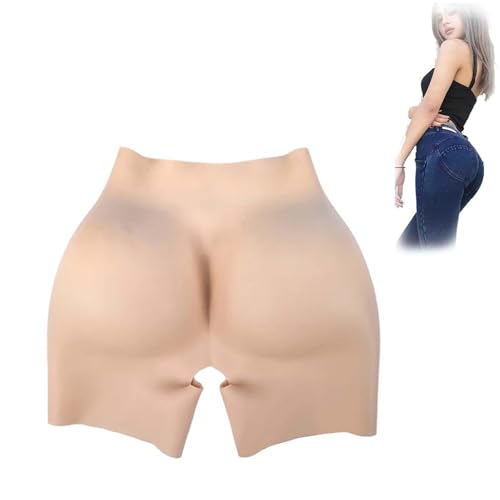 Adima Silikon-Po-Hose Hüftverstärker-Höschen Mit Offenem Schritt Fake Butt Big Hip Pads Lifting-Unterwäsche für Frauen,Wheat,One Size von Adima