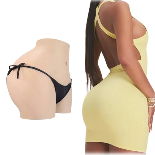 Adima Silikon Riesiger Hintern Höschen Gepolsterter Push Up Gesäß Body Shaper Enhancer Panty Hip Lift Control Shorts für Drag Queen,Brown Color,Upgrade von Adima