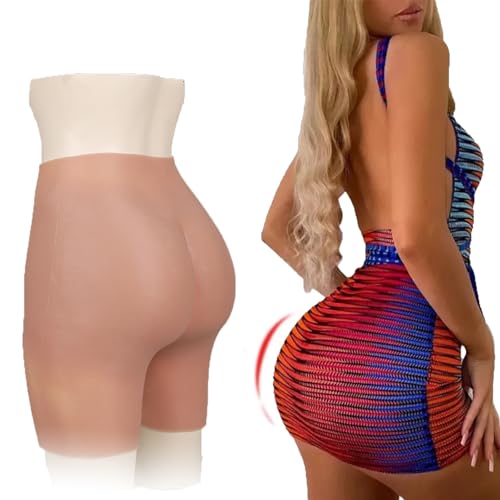 Adima Vollsilikon Höschen Hip Lift Enhancer Panty Offener Schritt Po Shaper Control Push Up Shorts für Frauen Crossdresser,Braun,M4 von Adima