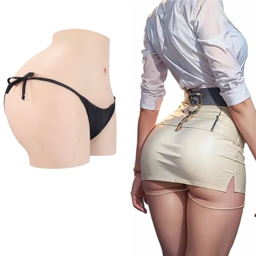 Adima Vollsilikon Höschen Riesiger Po Lifter Shaper Push Up Control Shorts Verstecken Gaff Boxershorts für Crossdresser,Girly White,Basic von Adima