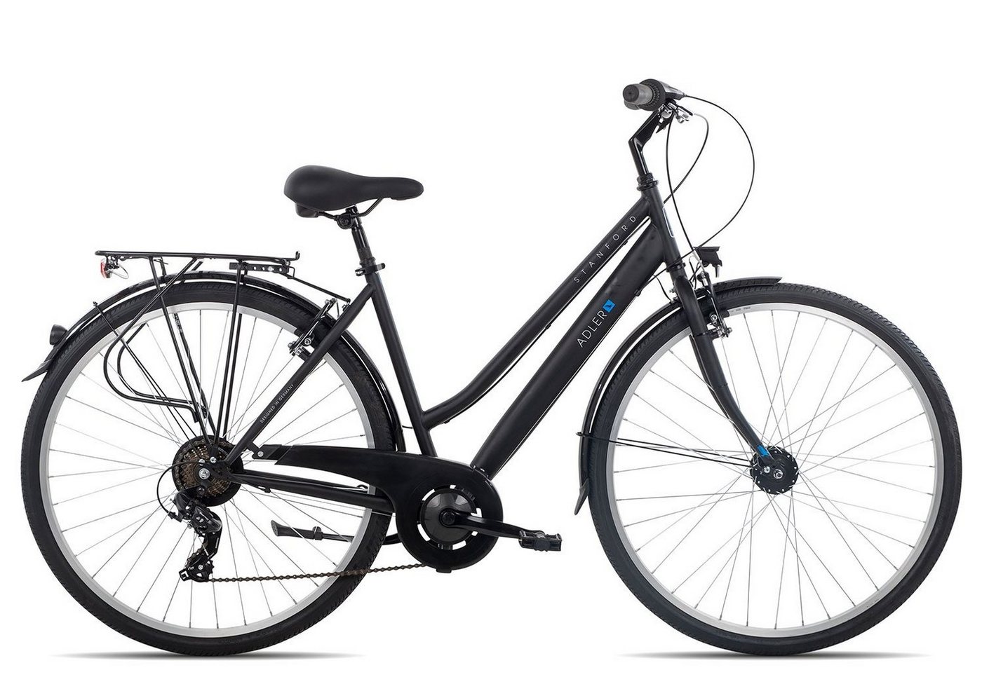 Adler Cityrad Stanford Trapez, 7 Gang Shimano Tourney 7 Schaltwerk, Kettenschaltung, Damen Citybike 28 Zoll schwarz/grau Adler Cityrad Stanford Trapez, 7 Gang Shimano Tourney 7 Schaltwerk, Kettenschaltung, Damen Citybike 28 Zoll schwarz/grau von Adler