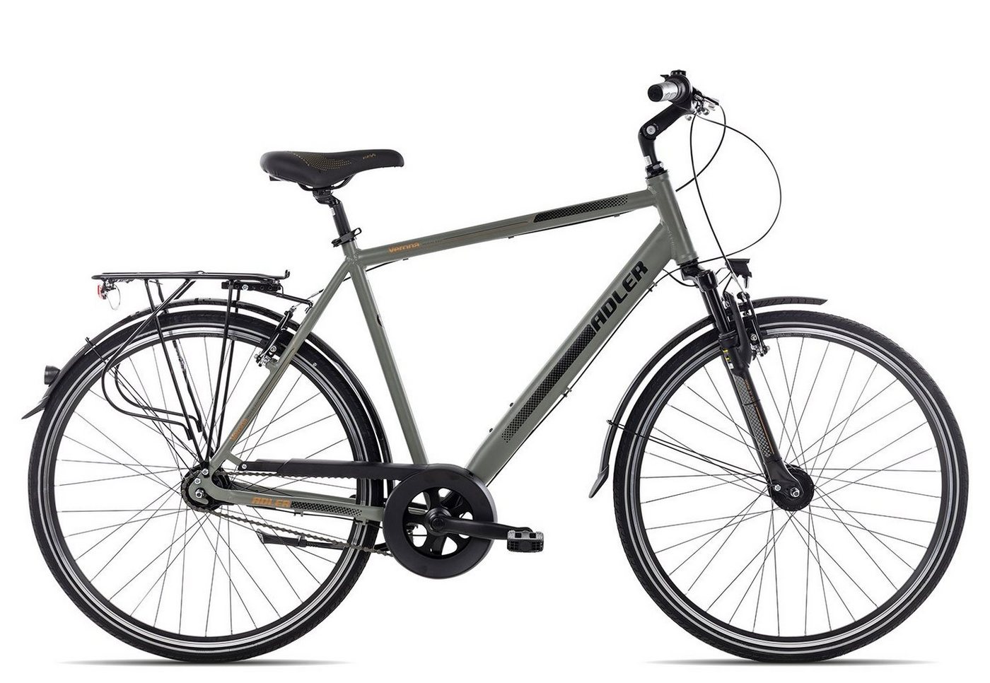 Adler Cityrad Verona Nexus, 7 Gang Shimano Nexus 7 Rücktritt Schaltwerk, Citybike schwarz/grau von Adler