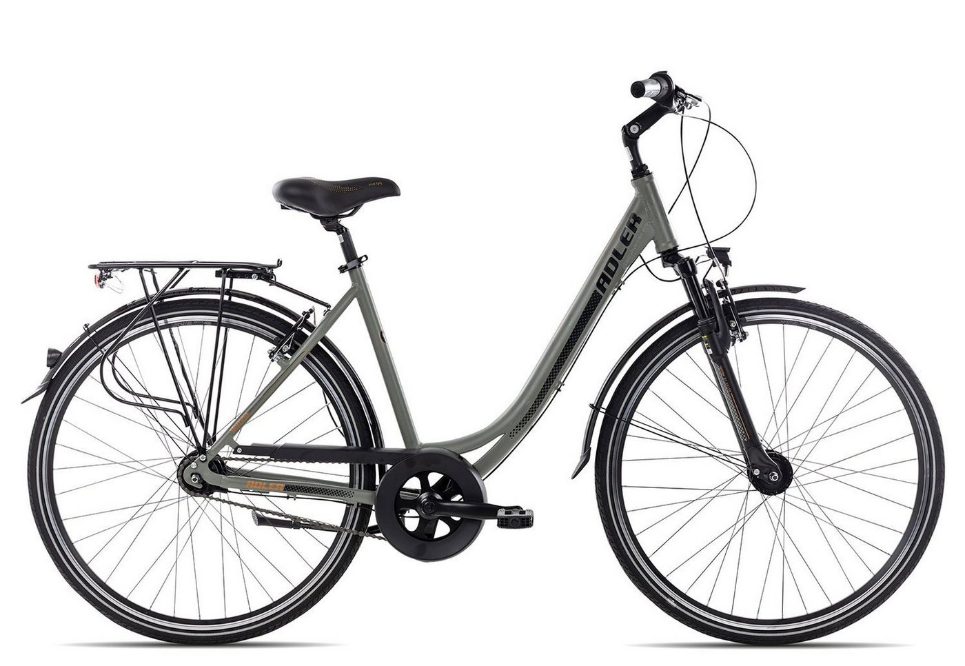 Adler Cityrad Verona Nexus Wave, 7 Gang Shimano Nexus 7 Rücktritt Schaltwerk, Damenrad Citybike Tiefeinstieg braun/beige von Adler