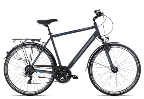 Adler Verona Herrenrad 28 Zoll 21 Gang Trekkingrad mit Straßenausstattung, Farbe:Darkgrey matt/Grey Blue, Rahmengröße:48 cm, Laufradgröße:28 Zoll von Adler