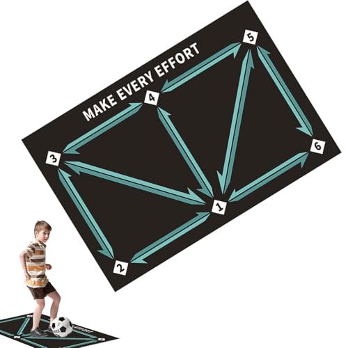 Fussball Matte - Fussballmatte Training Ballkontrolle, Turnmatte Kinder Fussball Matte, fussball trainingszubehör, Leise Fußball-Übungsausrüstung, Verbessert Geschwindigkeit, Kraft und Koordination Fussball Matte - Fussballmatte Training Ballkontrolle, Turnmatte Kinder Fussball Matte, fussball trainingszubehör, Leise Fußball-Übungsausrüstung, Verbessert Geschwindigkeit, Kraft und Koordination von Adsfvs