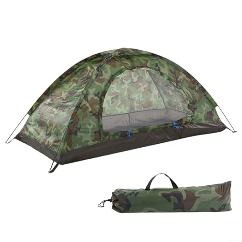 Advokingtap 1-2 Personen wasserdichtes Campingzelt, Outdoor-Camouflage-Zelt, UV-Schutz, Rucksackzelt für Camping, Wandern (1 Person) von Advokingtap