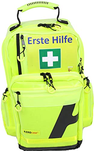 FVLFIL Notfallrucksack Medicus/PRO - LEER - 28 Ltr. aus gelber Plane mit gelben Reflexstreifen und 5 Modultaschen, 3 Außentaschen FVLFIL Notfallrucksack Medicus/PRO - LEER - 28 Ltr. aus gelber Plane mit gelben Reflexstreifen und 5 Modultaschen, 3 Außentaschen von AeroCase