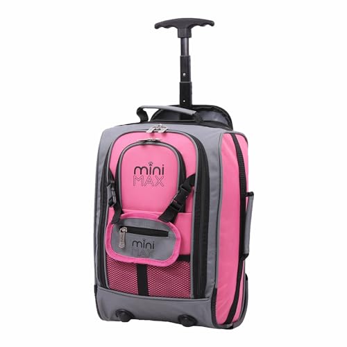 Aerolite MiniMAX 20L Ryanair 40x20x25 Maximale Größe Handgepäck unter dem Sitz Trolley-Rucksack Handgepäcktasche für die Handgepäckkabine mit 2 Jahren Garantie (Rosa) von Aerolite