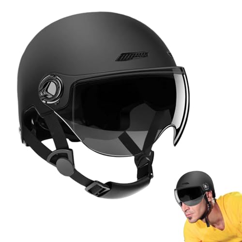 Aeutwekm Fahrradhelm Hochschützende Halbhelme für Herren Damen - Erwachsene Helme Klettern Skaten Schutzausrüstung mit Brille Größenverstellbar von Aeutwekm