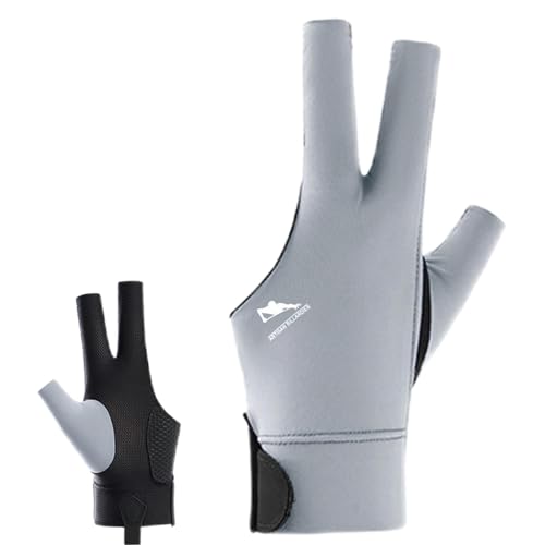 Aeutwekm Poolhandschuhe | Billardtischhandschuhe - 3-Finger-Poolhandschuhe für linke oder rechte Hand, atmungsaktive Billardhandschuhe von Aeutwekm