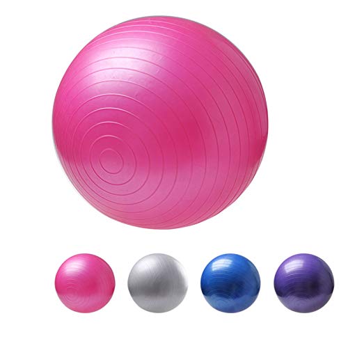 Aeveot Sitzball Büro, Gymnastikball Yoga Ball Chair, Premium Gymnastikball 55Cm/65Cm/75Cm, Anti-Burst Extra Dicker Schweizer Geburtsball, Perfekter Trainingsball Bürostuhl(Pink,65CM) von Aeveot