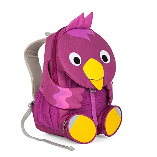 Affenzahn Großer Freund Kindergartenrucksack für 3-5 Jährige Kinder im Kindergarten und Kinderrucksack für die Kita, Vogel - Lila von Affenzahn