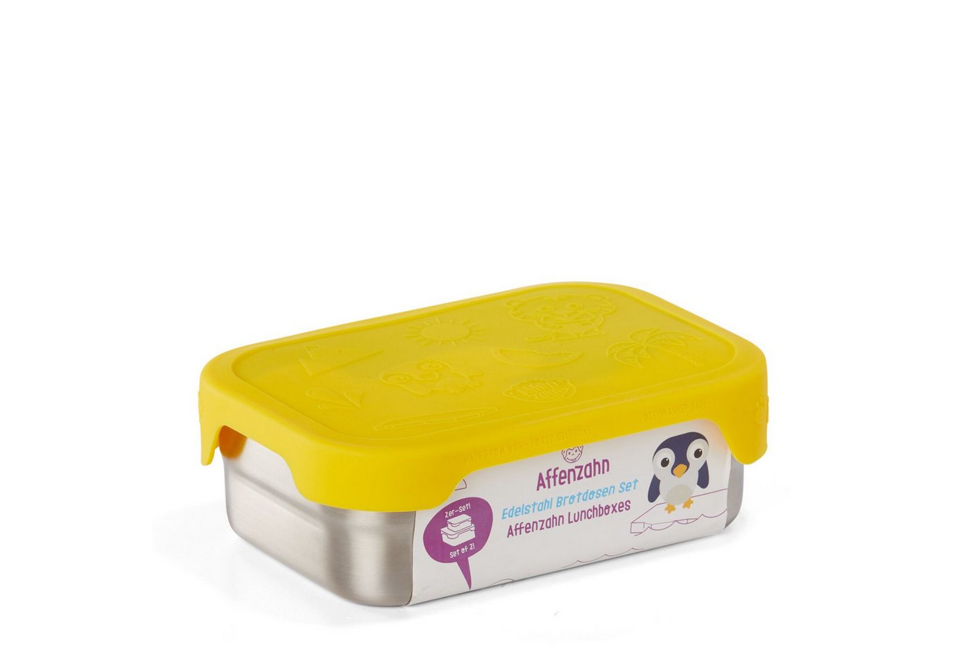 Affenzahn Trinkflasche Edelstahl Brotdosen-Set Tiger, 2 Stück, Brotbox, Edelstahldose, Lunchbox Affenzahn Trinkflasche Edelstahl Brotdosen-Set Tiger, 2 Stück, Brotbox, Edelstahldose, Lunchbox von Affenzahn