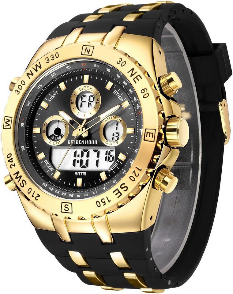 Affute Fur Herren Militär Sport Digitale wasserdichte An Watch, mit Datum, Alarm, Leuchtkraft, Big Army Armband für klobige Männer von Affute