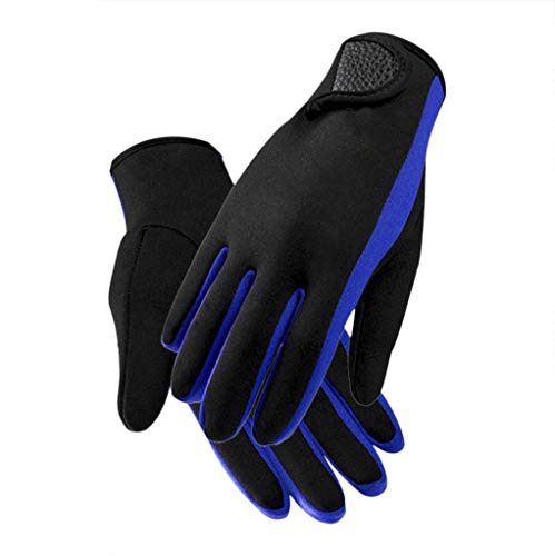 AfinderDE 1,5mm Neoprenen Tauchhandschuhe Wasserdicht Anti-Rutsch Elastische Tauchen Gloves Neoprenhandschuhe Thermohandschuhe Schwimmen Handschuhe für Tauchen Surfen Schnorcheln Kajakfahren von AfinderDE