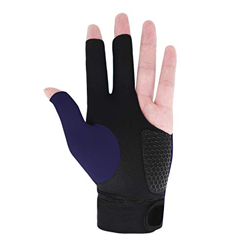 AfinderDE Billard Handschuhe 1 PCS linken Dehnbar Snookerhandschuhe 3 Finger Snooker Queue Handschuhe Billardhandschuhe für Herren Damen von AfinderDE