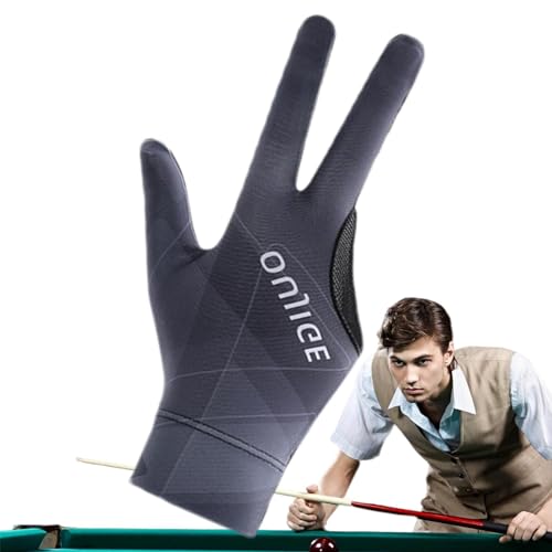 Afurl Unisex-Pool-Handschuhe, 3-Finger-Einzel-Pool-Handschuhe | Weiche Pool- und Billardhandschuhe - Atmungsaktive, verschleißfeste Queue-Handschuhe, Billard-Zubehör für Männer und Frauen von Afurl