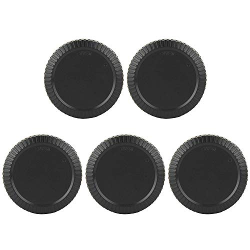 Agatige 5pcs Lens Cap, Black Plastic Front Lens Protective Cover Cap for Fujifilm FX Mount Mirrorless Cameras Lense Dust Protective Rear Cover for Photography Lovers von Agatige