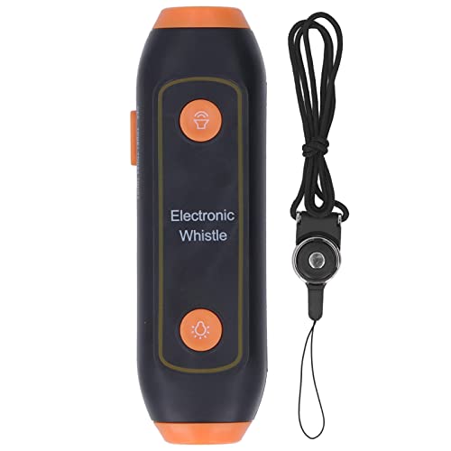 Agatige Elektronische Pfeife, 3 Töne, 3 Lautstärkestufen, Hand-Notfallpfeife mit LED-Licht und Trageband für das Training von Sportschiedsrichtern, Trainern und Lehrern (Orange) von Agatige