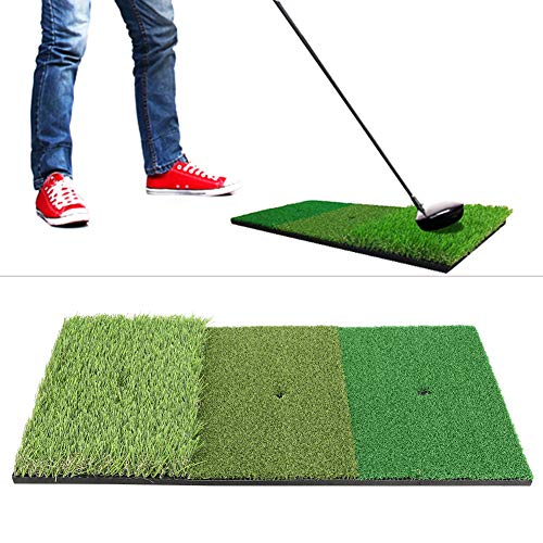 Agatige Golf-Chipping-Matte, 3-in-1-Turf-Golf-Schlagmatte zum Fahren, Putten, Golftraining und Training Agatige Golf-Chipping-Matte, 3-in-1-Turf-Golf-Schlagmatte zum Fahren, Putten, Golftraining und Training von Agatige