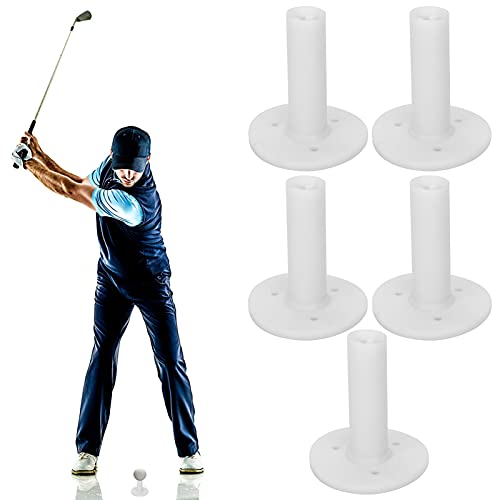 Agatige Golf-Tees, 5 Stück Gummi-Golf-Tees-Halter für Driving Range Golf-Übungsmatte von Agatige