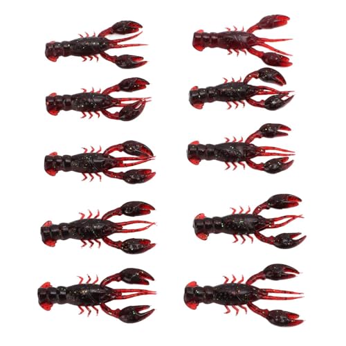 10 Stück Weicher Fischköder, 5,5x1x0,7cm/2,2x0,4x0,3 Zoll 26g/0,9oz PVC Langusten Köder Hummer Klaue Kunstköder Crayfish Angeln Flusskrebs Fischen Köder für Karpfen Bass Frischwasser Salzwasser 10 Stück Weicher Fischköder, 5,5x1x0,7cm/2,2x0,4x0,3 Zoll 26g/0,9oz PVC Langusten Köder Hummer Klaue Kunstköder Crayfish Angeln Flusskrebs Fischen Köder für Karpfen Bass Frischwasser Salzwasser von Agatige