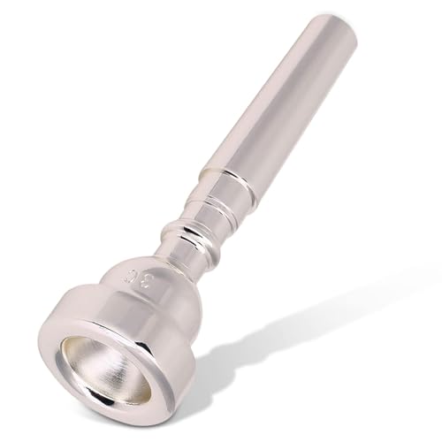 Bach Trompetenmundstück 3C, 8,7cm/3,43 Zoll Bach Trompete Mundstück 3C Neu Silber Vergoldet plattiert Trumpet Mouthpiece Universal Übungsmundstück Musikinstrument Zubehör für Anfänger Profispieler Bach Trompetenmundstück 3C, 8,7cm/3,43 Zoll Bach Trompete Mundstück 3C Neu Silber Vergoldet plattiert Trumpet Mouthpiece Universal Übungsmundstück Musikinstrument Zubehör für Anfänger Profispieler von Agatige