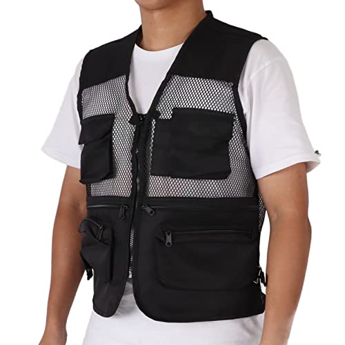 Mesh Angelweste, Herren Langlebige Atmungsaktive Multi Pocket Sommerweste Fotografie Reisen Wandern Weste Jacke für das Angeln im Freien Arbeit Reisen Mesh Angelweste, Herren Langlebige Atmungsaktive Multi Pocket Sommerweste Fotografie Reisen Wandern Weste Jacke für das Angeln im Freien Arbeit Reisen von Agatige
