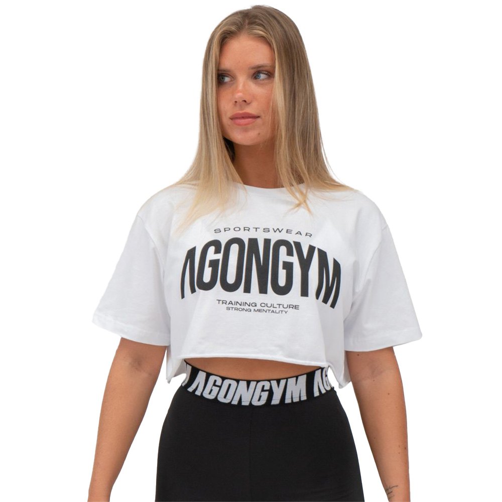 Agongym Training Culture Crop Short Sleeve T-shirt Weiß XS Frau von Agongym