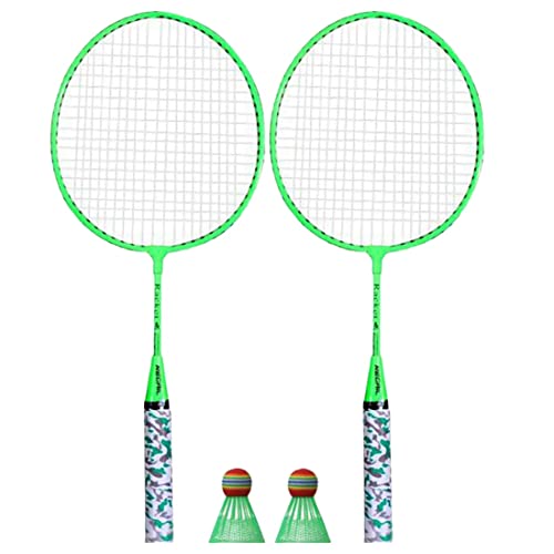 Agwuoetr Badminton SchläGer für Kinder,FederbäLle SchläGer Sports Set mit 2 BäLlen für Kinder Spieler Drinnen Draussen Sport GrüN Agwuoetr Badminton SchläGer für Kinder,FederbäLle SchläGer Sports Set mit 2 BäLlen für Kinder Spieler Drinnen Draussen Sport GrüN von Agwuoetr
