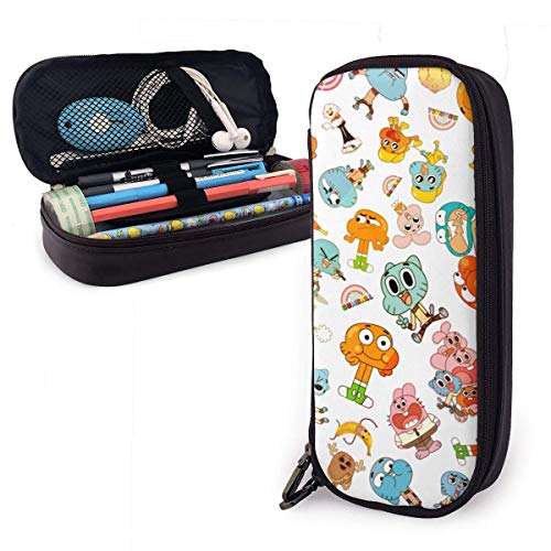 Bleistiftetui Schminktasche Animation The Amazing World Gumball Bleistiftetui Große Kapazität Stifttasche Kinder Jungen Mädchen Niedliche Bleistiftbeutel mit Reißverschluss Erwachsene Office Products von Ahdyr