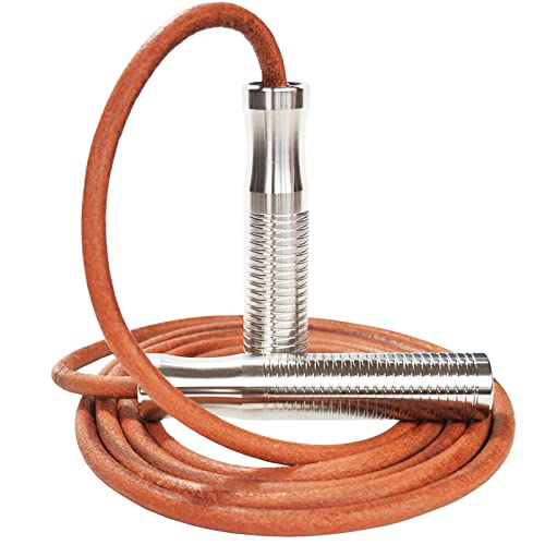 0,9 kg Gewichtetes Leder-Springseil, schweres Leder-Springseil für Frauen, Männer Fitness und Ausdauertraining, verstellbares Bold Lederseil, rutschfeste Griffe 0,9 kg Gewichtetes Leder-Springseil, schweres Leder-Springseil für Frauen, Männer Fitness und Ausdauertraining, verstellbares Bold Lederseil, rutschfeste Griffe von Ahomie