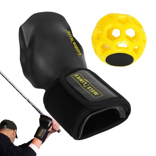 Ahuuen Handgelenktrainer Für Golfer | Golf Swing Trainer Aid Golf Smart Ball | Golf-Trainingshilfen | Golfschwungtrainerball | Mit Korrekturarmband Und Ball | Trainingshilfen Zur Haltungskorrektur von Ahuuen