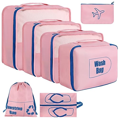 AiQInu Koffer Organizer Set 7-teilige Wasserfester Packwürfel Kofferorganizer Packtaschen Set Packing Cubes Schuhbeutel Kleidertaschen für Koffer AiQInu Koffer Organizer Set 7-teilige Wasserfester Packwürfel Kofferorganizer Packtaschen Set Packing Cubes Schuhbeutel Kleidertaschen für Koffer von AiQInu
