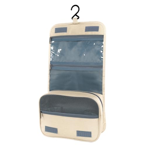 AiQInu Kulturbeutel zum Aufhängen, Kulturtasche Unisex Faltbare Waschtasche Kosmetiktasche Reisezubehör mit Haken für Damen und Herren AiQInu Kulturbeutel zum Aufhängen, Kulturtasche Unisex Faltbare Waschtasche Kosmetiktasche Reisezubehör mit Haken für Damen und Herren von AiQInu