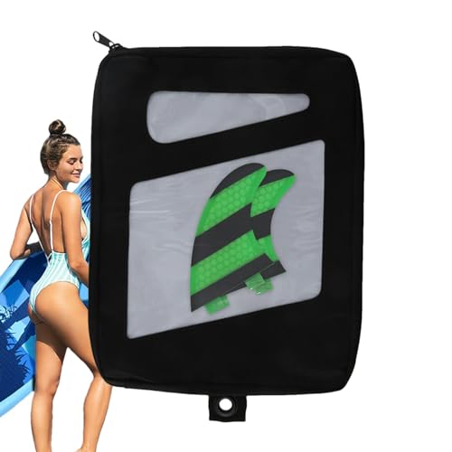 Aibyks Surfboard Fin Case, Surf Fins Reisetasche - Fin Organizer Tragetasche,wasserdichte Flossenhülle, tragbare Tragetasche für Surfflossen, Reisetasche zur Aufbewahrung von Surfflossen mit großem von Aibyks