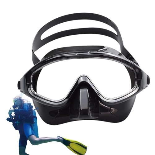 Schwimmbrille mit Nasenschutz, Taucherbrille für Erwachsene - Weitsicht-Schwimmbrille - Schwimmbrille zum Tauchen, Schnorcheln, Freitauchen, Schwimmen, Tauchausrüstung von Aibyks