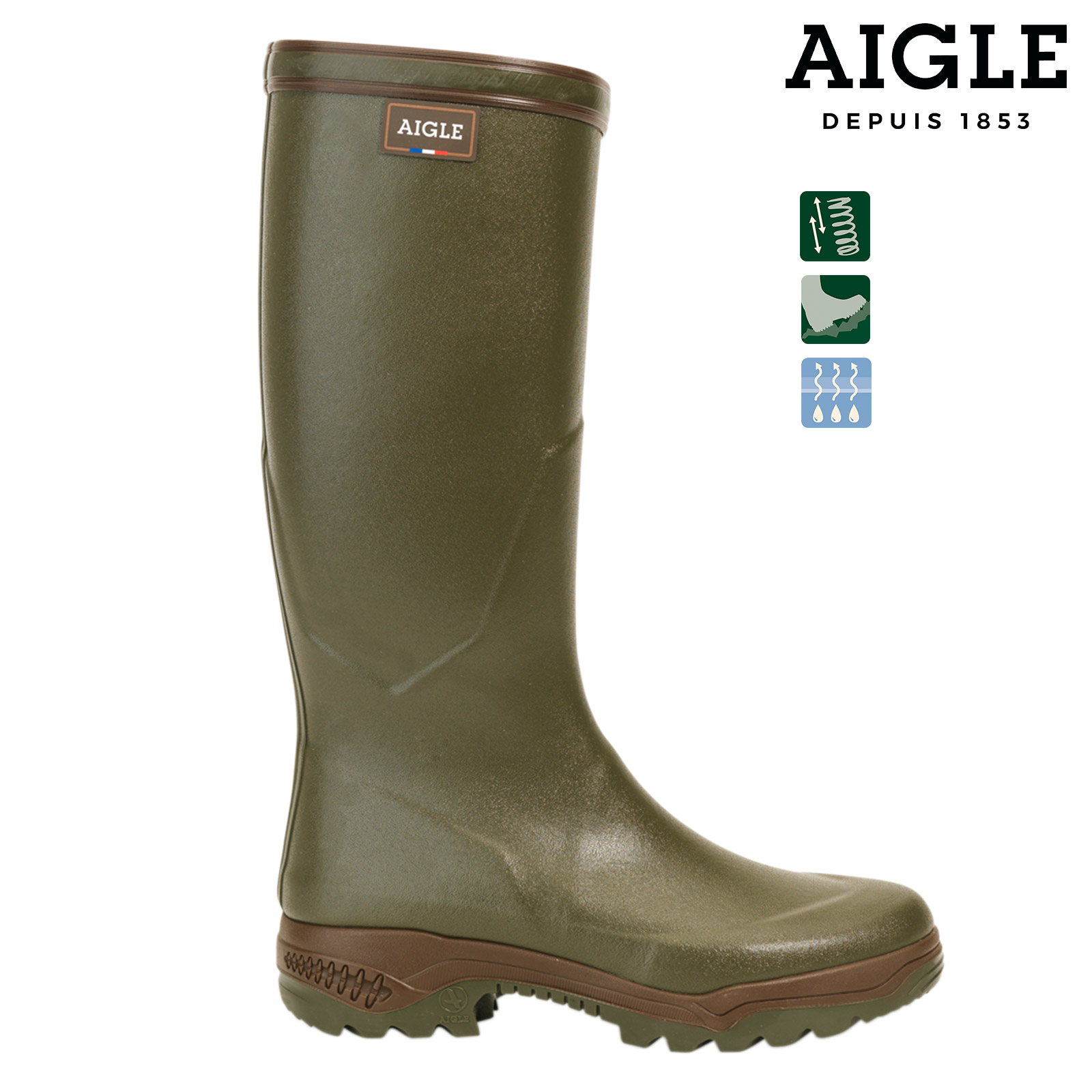 PARCOURS 2 JERSEY KAKI GR.45 von Aigle