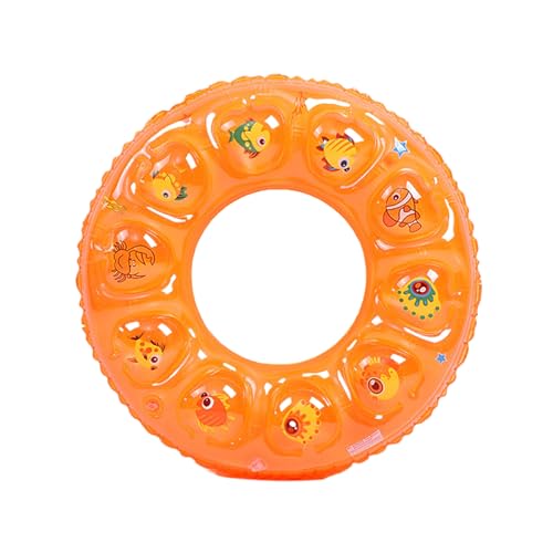 Ailan Auslaufsicherer Kinder Schwimmring mit tierischem verdicktem Stoff, PVC Schwimmzubehör, Aufblasventil aus PVC, orange Farbe, achtzig von Ailan