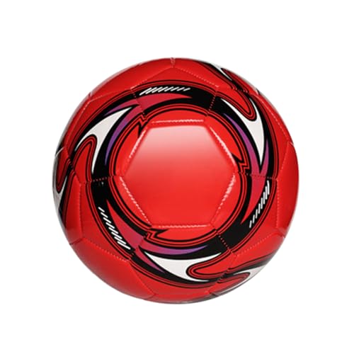 Ailan Fußbälle Wasserdichter PU Außenball der Größe 5 mit hervorragender Elastizität für optimale Leistung, Rot, Größe 4 von Ailan