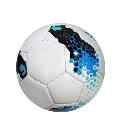 Ailan Zuverlässiger Luftspeicher Fußball der Größe 5 für den Jugend Übungsfußball mit hervorragender Haltbarkeit, Weiß, Größe 5 von Ailan
