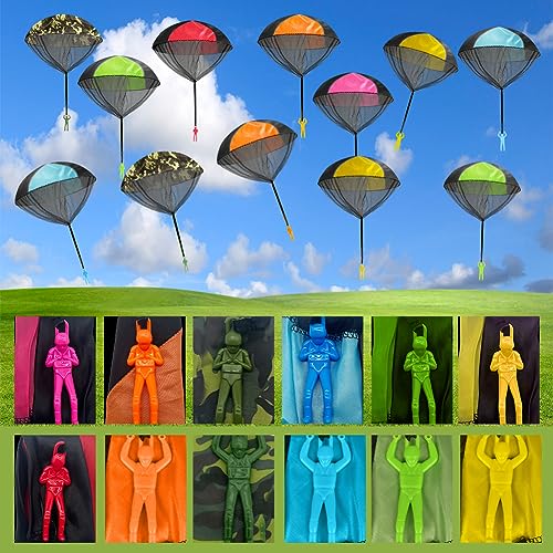 Ainiv Fallschirm Spielzeug Kinder, 12 Stück Fallschirmspringer Spielzeug, Outdoor Spiele für Kinder, Flugspielzeug Fallschirm Kinderspielzeug Wurfspiel Kinder, Mitgebsel Kindergeburtstag Gastgeschenke Ainiv Fallschirm Spielzeug Kinder, 12 Stück Fallschirmspringer Spielzeug, Outdoor Spiele für Kinder, Flugspielzeug Fallschirm Kinderspielzeug Wurfspiel Kinder, Mitgebsel Kindergeburtstag Gastgeschenke von Ainiv