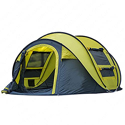 Reisezelt Zelt Schnellöffnendes Automatisches Campingzelt 3-4 Personen Outdoor Große Räume Camping Picknick Familienzelt für Draußen Gelb von Aioneer
