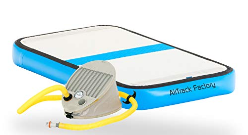 AirTrack Factory AirBoard Blau Aufblasbare Turnmatte Tumblingmatte Sprungbrett Sprungmatte Trainigsmatte Sportmatte mit Fußpumpe von AirTrack Factory