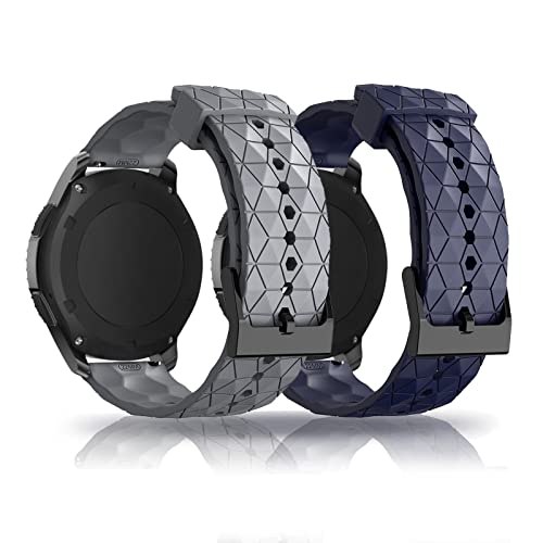 2 Packs Silikon Armbänder 20mm Kompatibel mit Huawei Watch GT2 / GT3-42mm Sport Textur Ersatzband Für Damen Herren Armband Für Huawei Watch GT2 / GT3-42mm (D) von AireWiki
