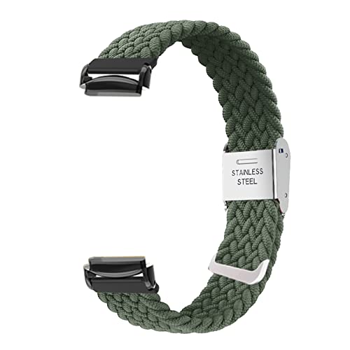 Nylon Armband Kompatibel mit Fitbit Luxe Armband Keine Lücke Für Herren Damen Sport Stoff Ersatzband mit Uhrenarmband Für Fitbit Luxe (grün,Schwarz Verbinder) von AireWiki
